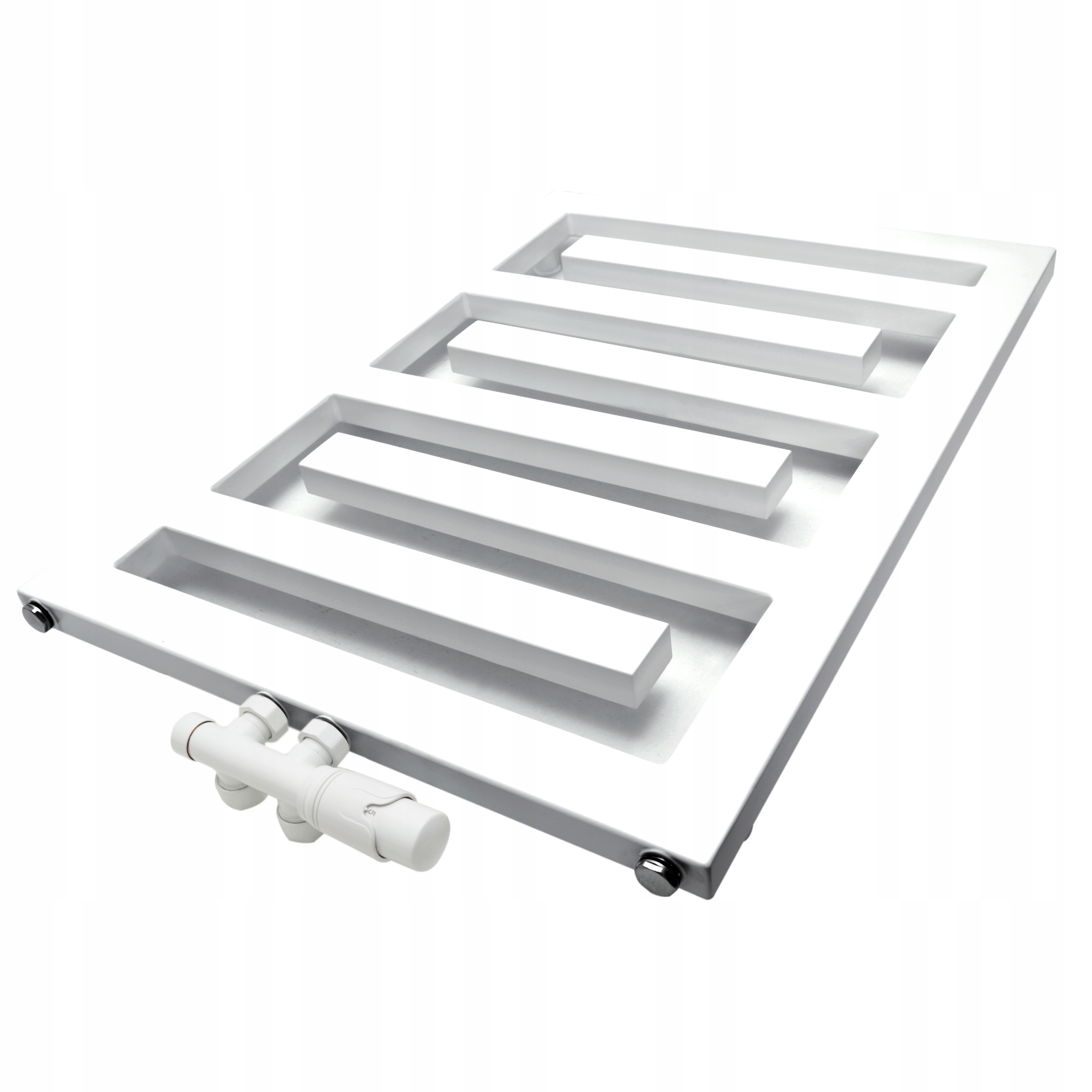 Nowoczesny Grzejnik dekoracyjny ozdobny do pokoju 35x55 Meander Kolor biały