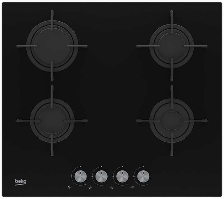 Plynová varná deska Beko HILG64220S 4pola 7400W sklo smalt