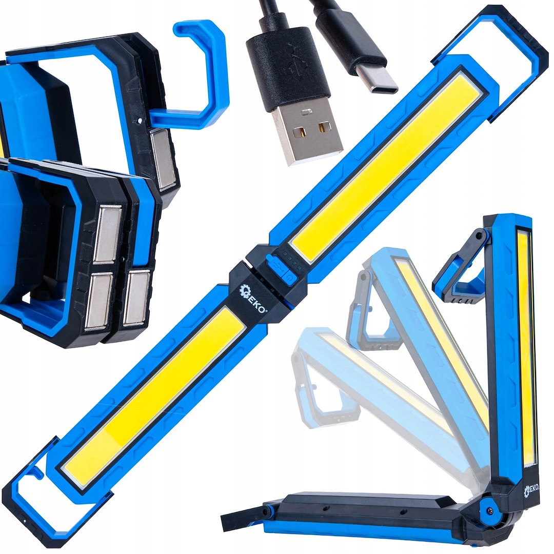 Lampa warsztatowa składana z magnesami Led Cob 10W 4000mAh 1000lm
