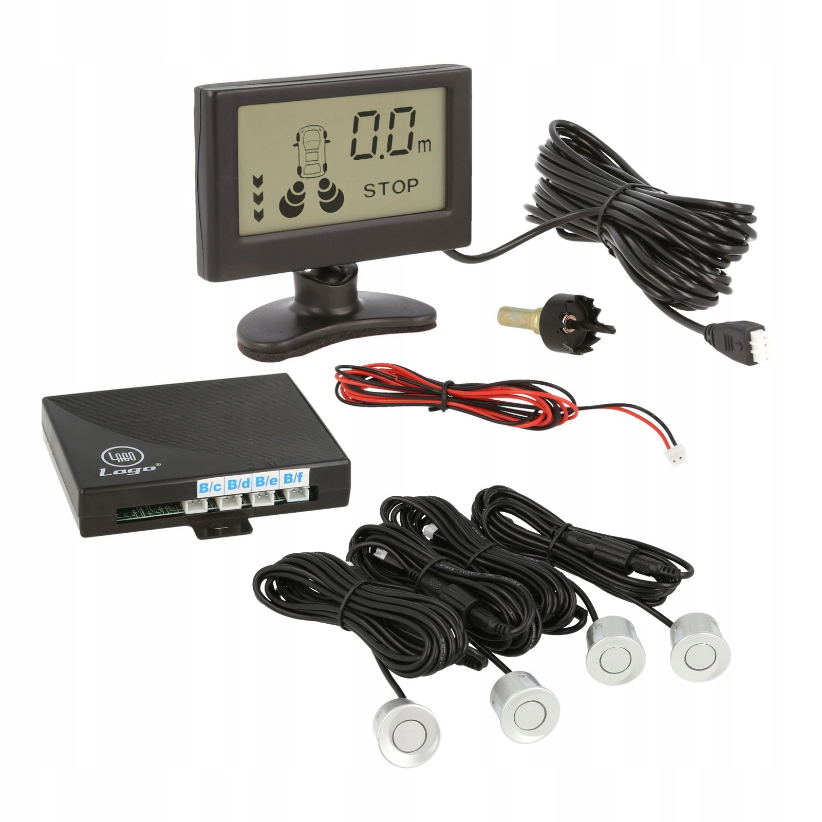 CZUJNIKI COFANIA PARKOWANIA 4 SENSORY NA TYL LCD Weight with packaging 1 kg