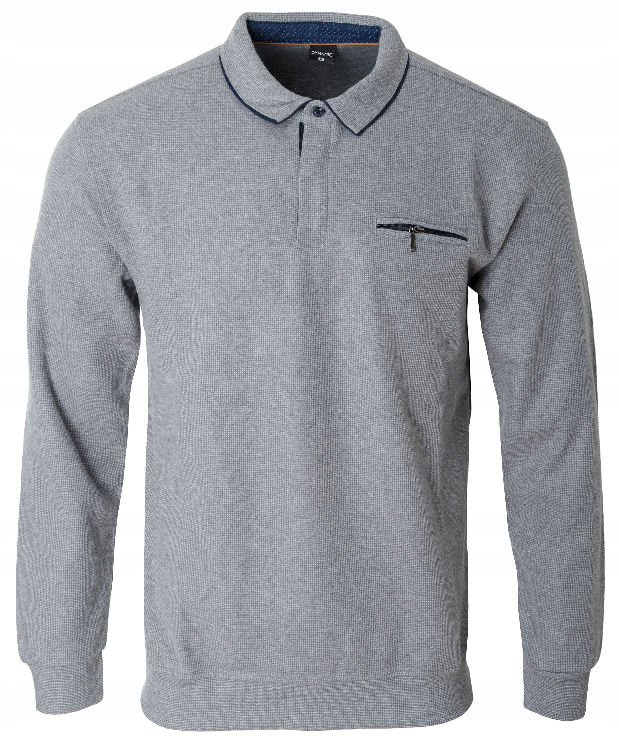 Bluza Męska Kołnierzykiem Szara Kieszonka Na Zamek Turecka Jesienna L