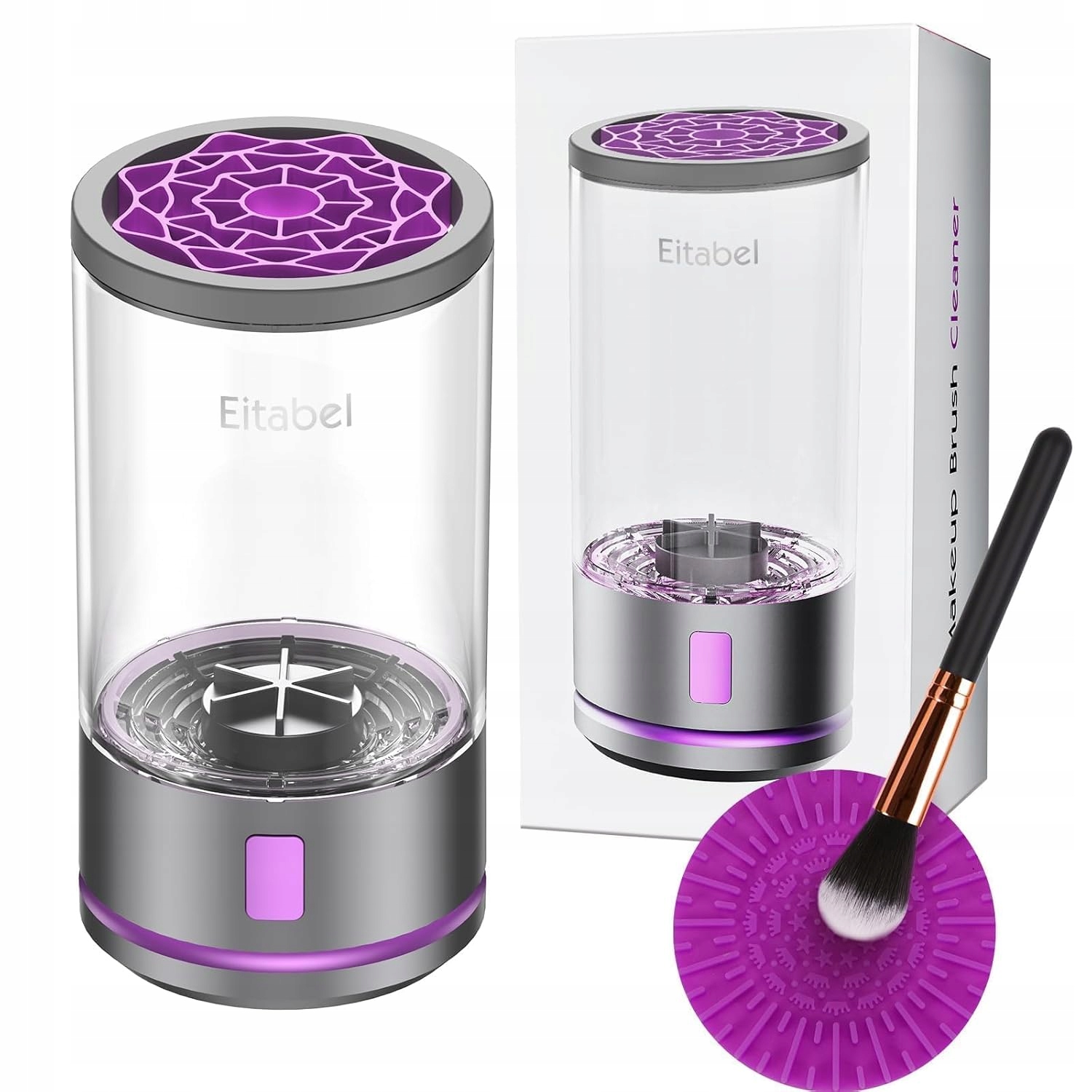 MYJKA DO PĘDZLI DO MAKIJAŻU AUTOMATYCZNA EITABEL,defect kartonika