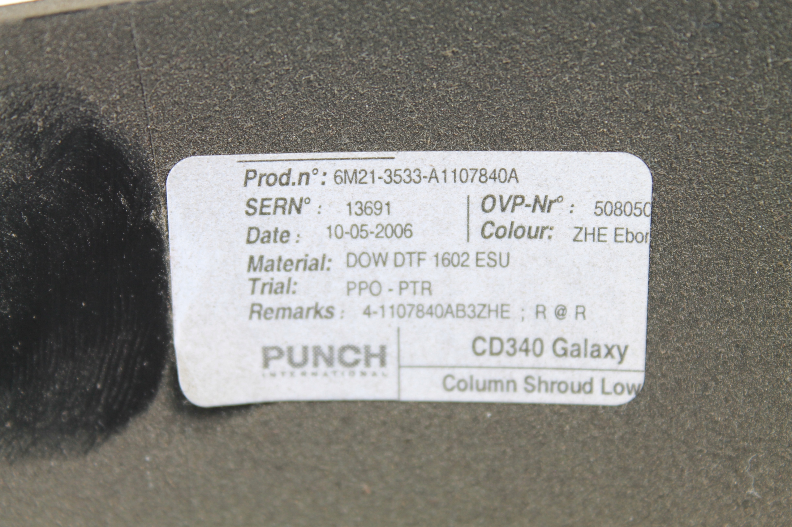 GALAXY MK3 OSŁONA OBUDOWA STACYJKI 6M21-3533-A Producent części Ford OE