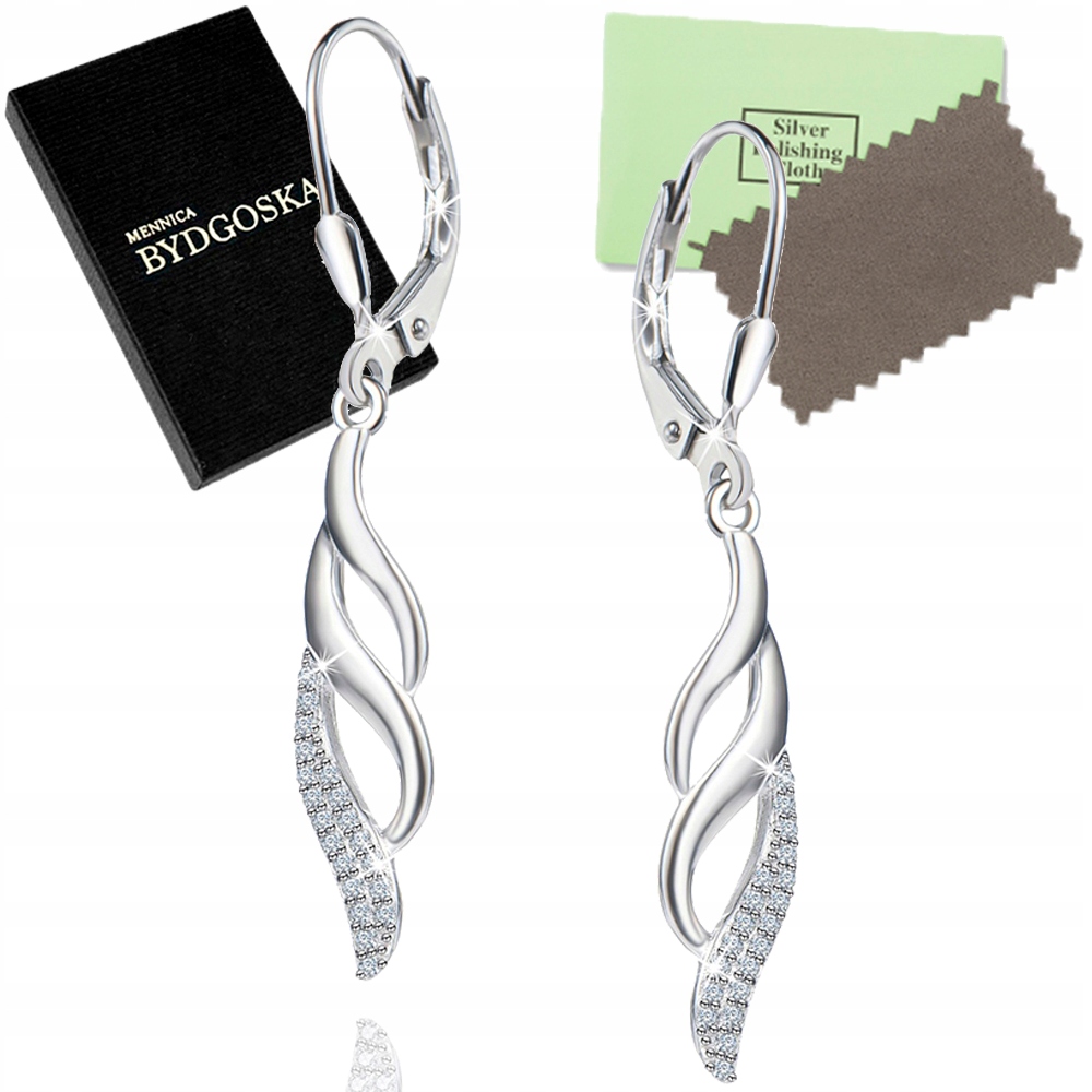 

Kolczyki Srebrne Długie Wiszące Rodowane Kobiety