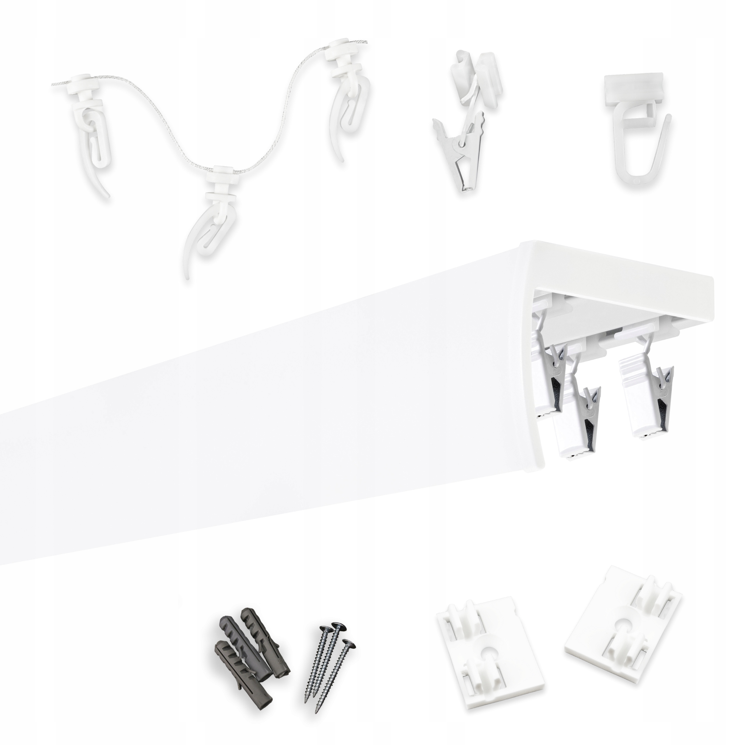 Garnýž Duo Dvojitá Stropní Lišta S Hliníkovým Krytem 160 CM