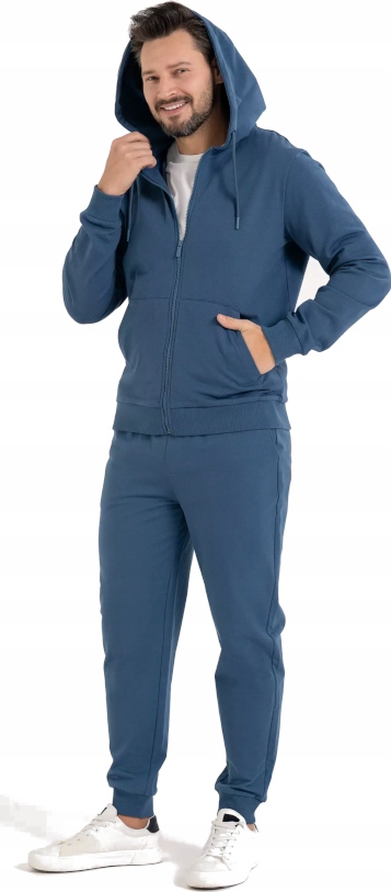 Męski dres sportowy Moraj OBM4400-001+OSM3400-001 niebieski M