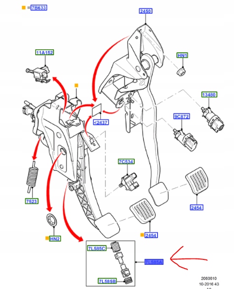 пружина Сцепление FORD