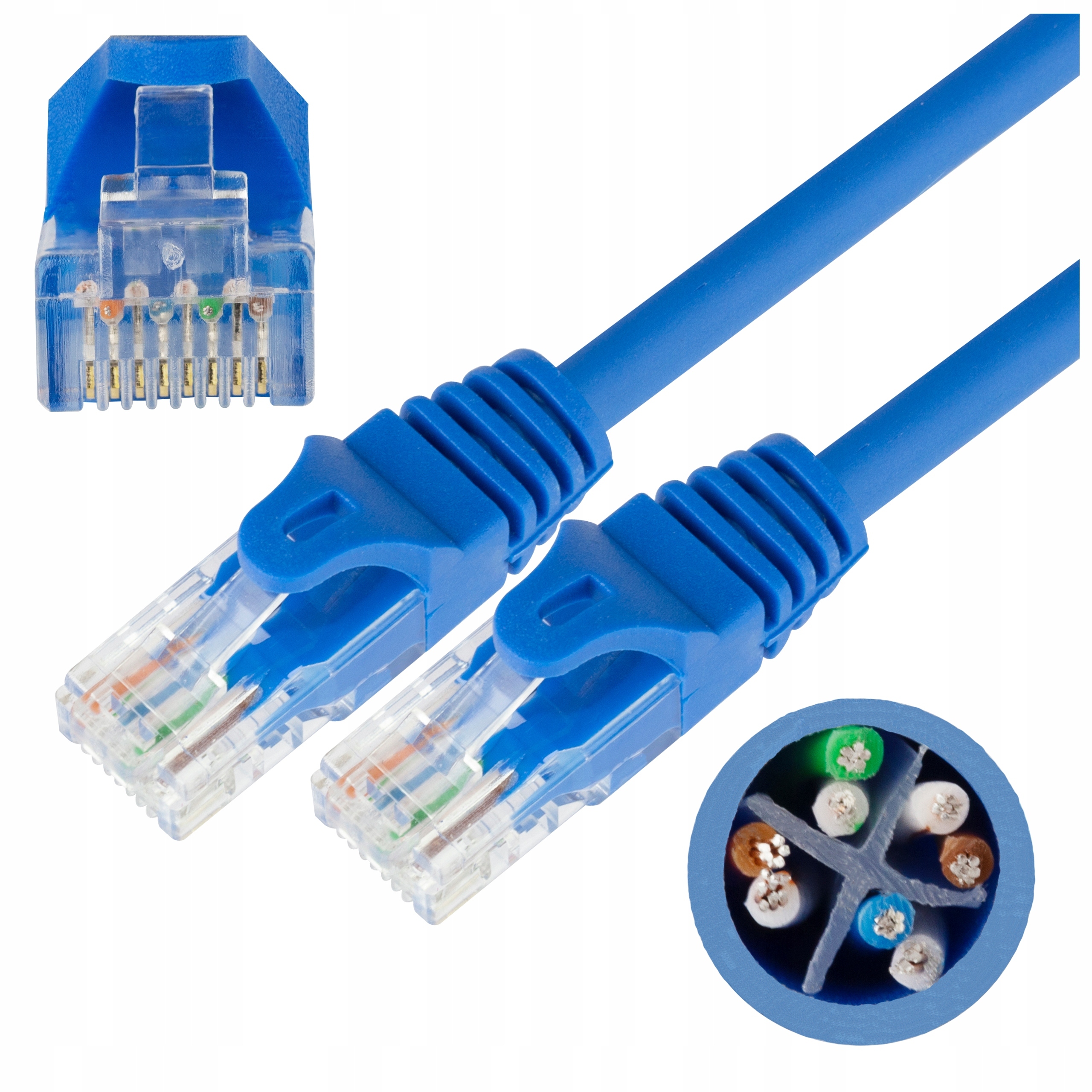 NEKU Kabel Patchcord UTP RJ45 kat.6 niebieski 5m