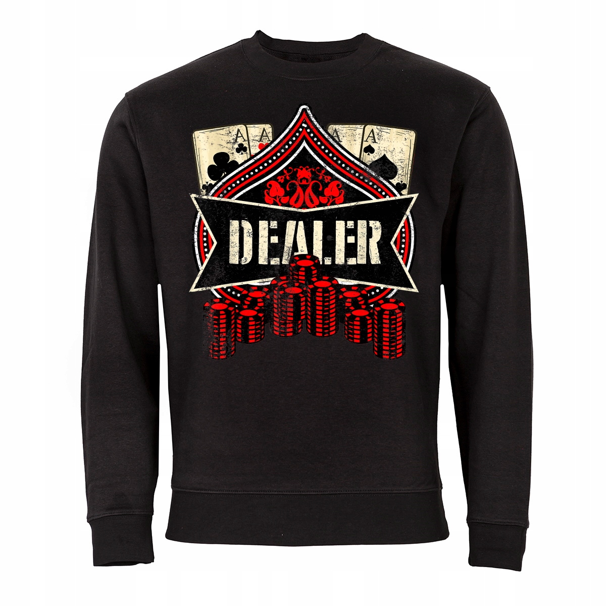 Pánská Mikina Poker Texas Holdem Pik Asy Dealer