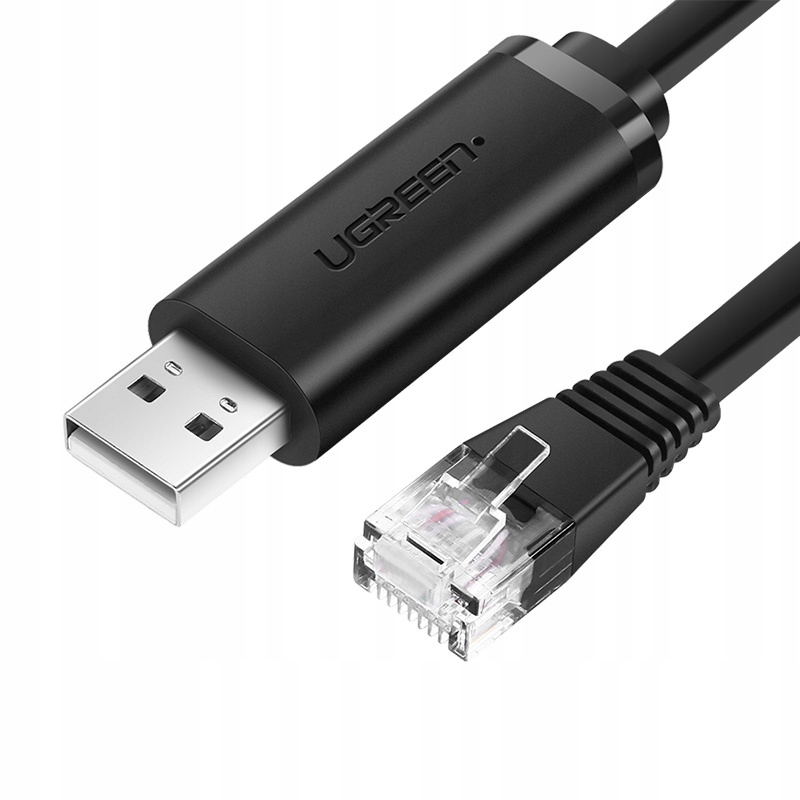 Kabel Konsolowy Ugreen Usb A RJ45 15 M Czarny