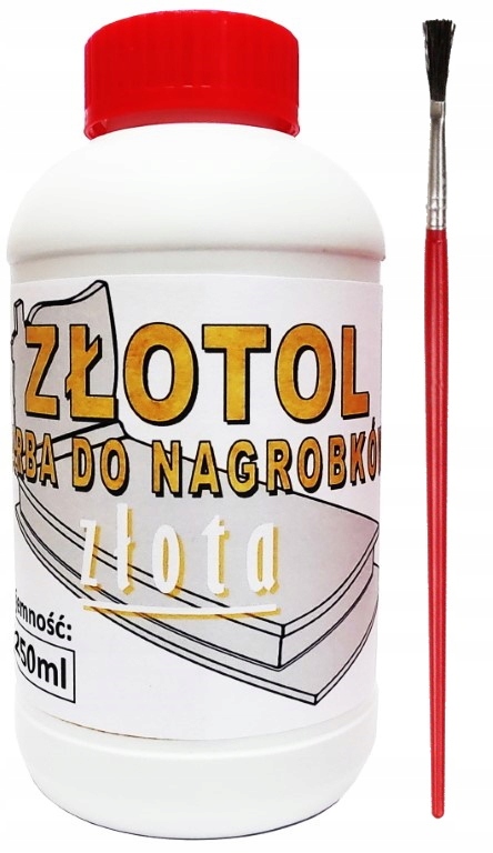 FARBA ZŁOTA DEKORACYJNA ZŁOTOL DO NAGROBKÓW LITER Rodzaj do betonu do drewna do mebli do metalu do płytek fasadowa ścienna strukturalna