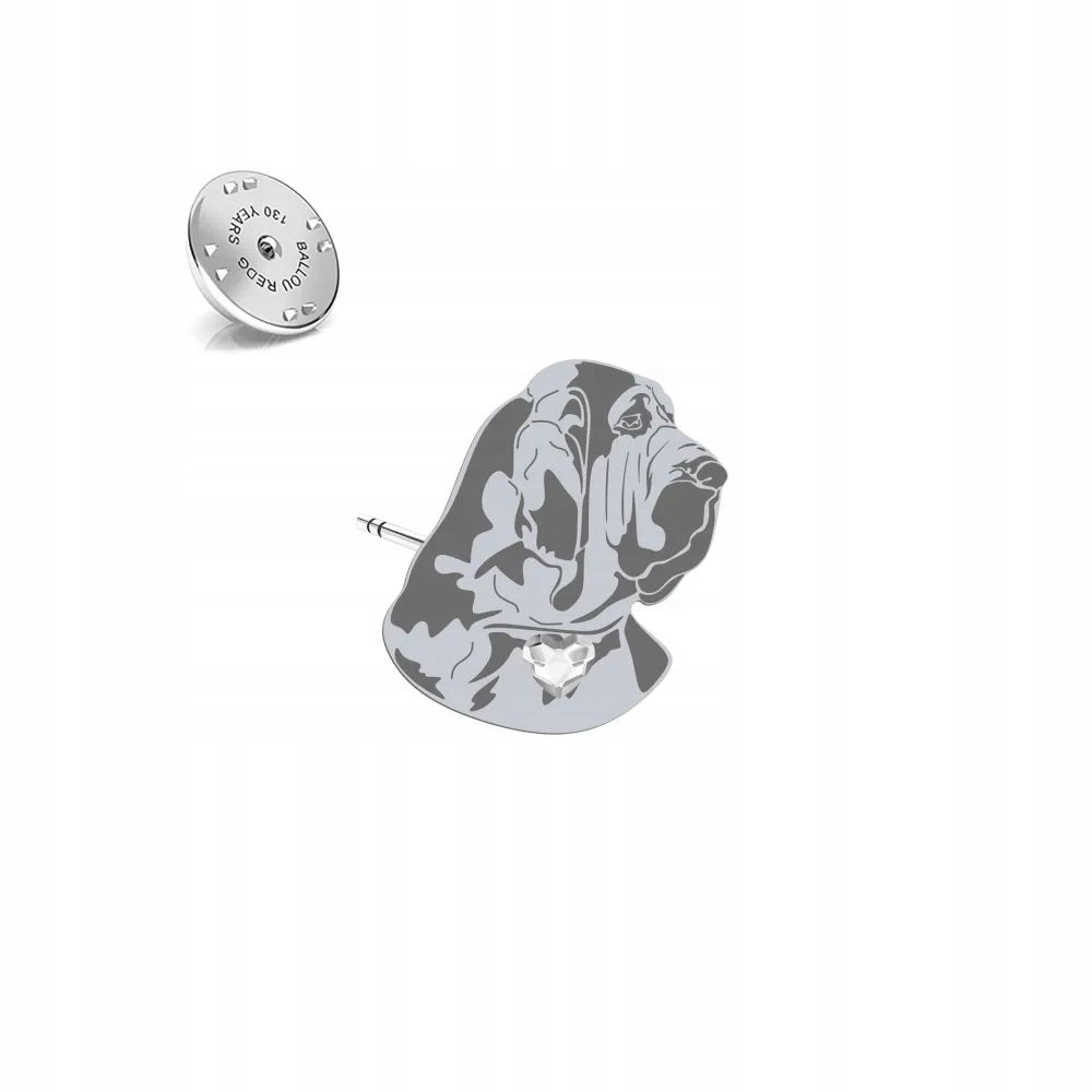 Odznak Stříbrná se psem Bloodhound 925 Dárek Šperky Dedikace Bonus