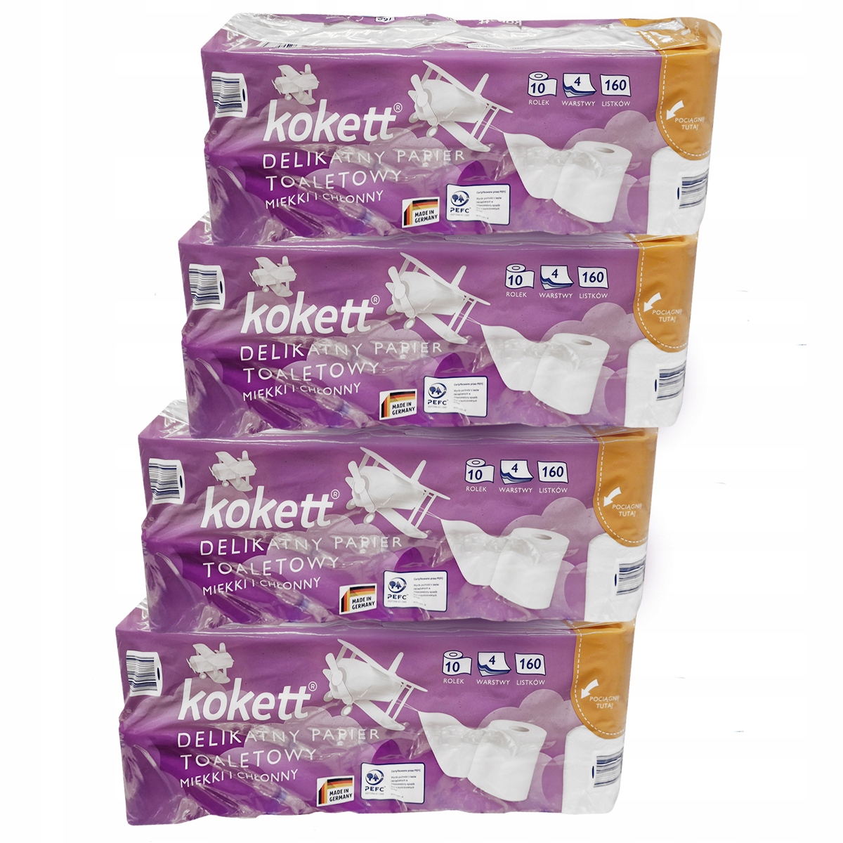 

Papier Toaletowy Kokett 4 Warstwy 40 Rolek Germany