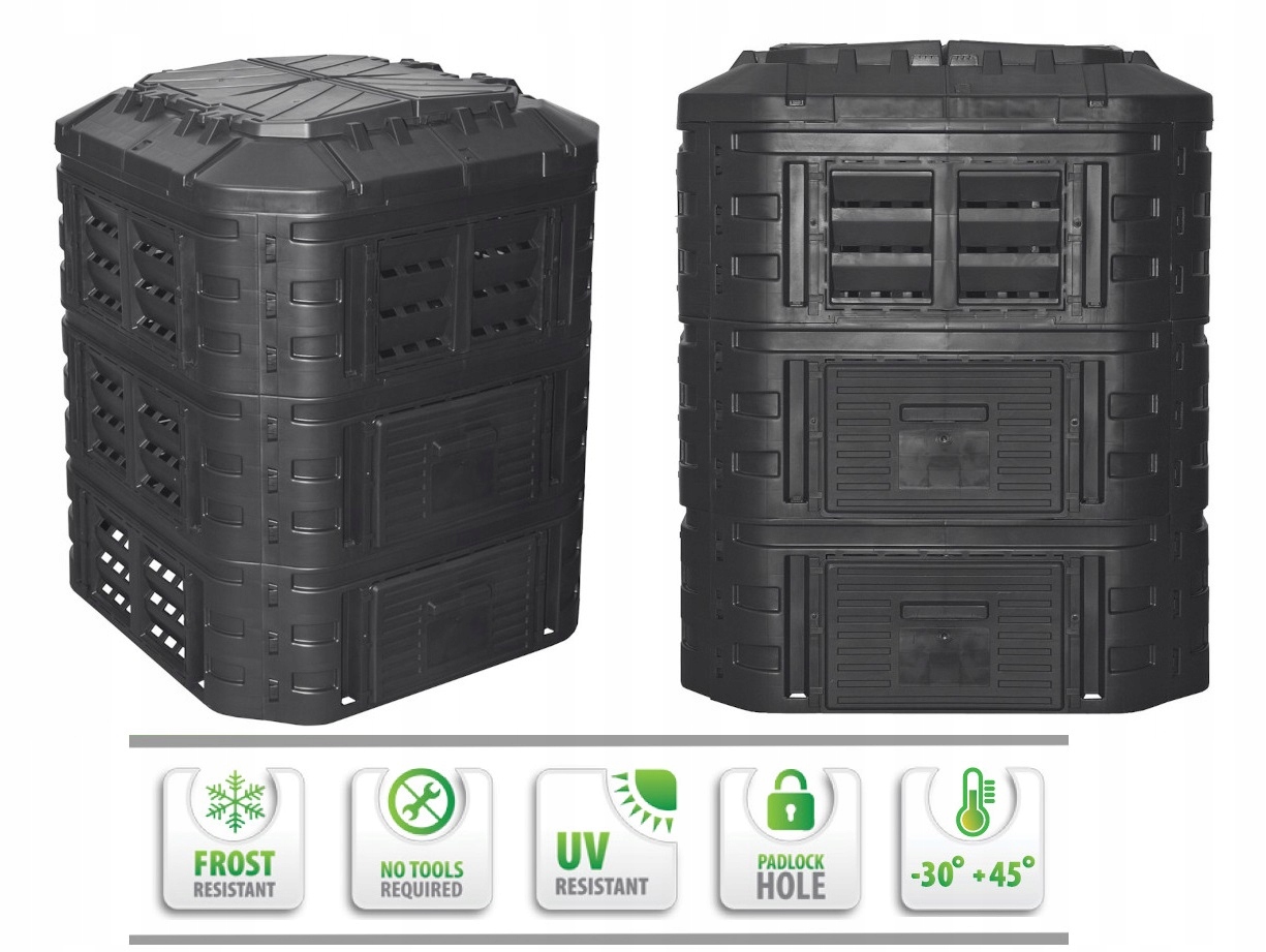 Kompostownik MODULARNY CAŁOROCZNY MROZOODPORNY 860l PATROL GROUP Kod producenta KOMPOST860CZAPG0012