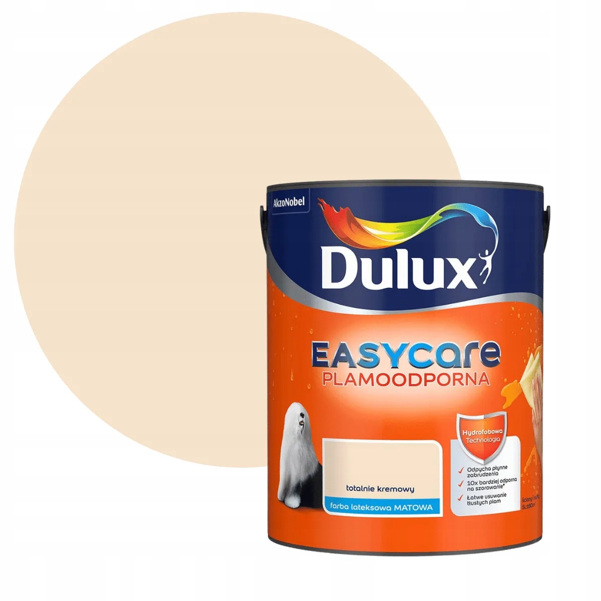 Dulux Easycare Barva Latexová Skvrnitá Totálně krémová 5L