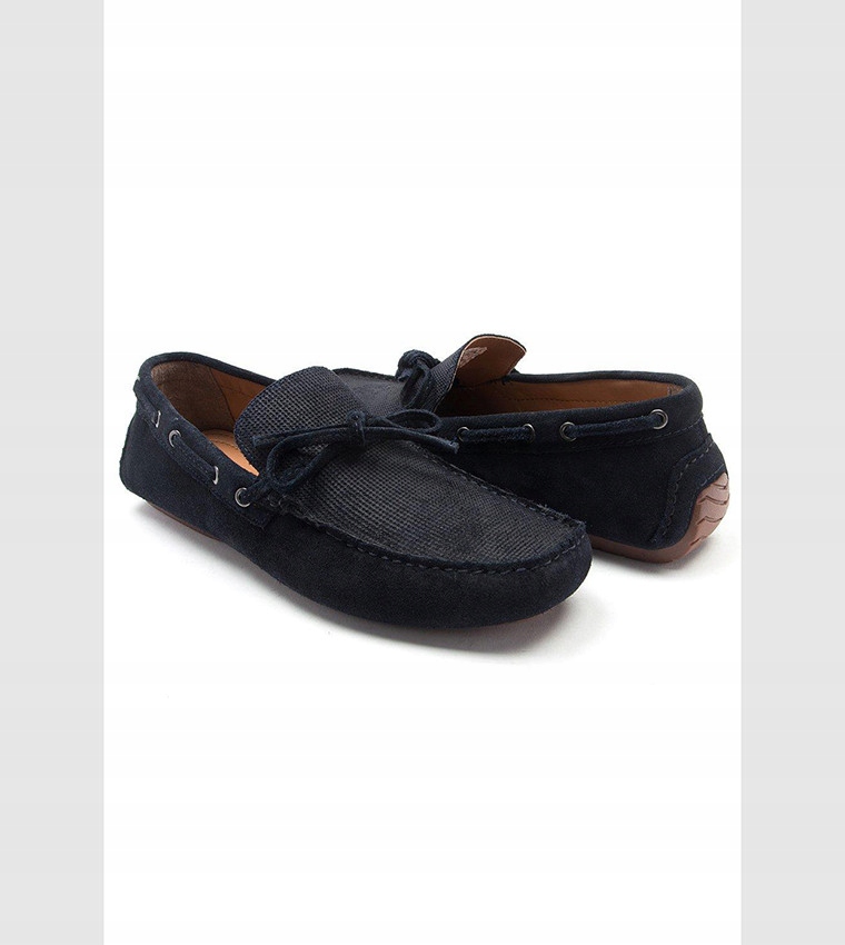 GRANATOWE ESPADRYLE TEKSTUROWANE PŁASKIE ZAMSZOWE THOMAS CRICK 42 Marka inna