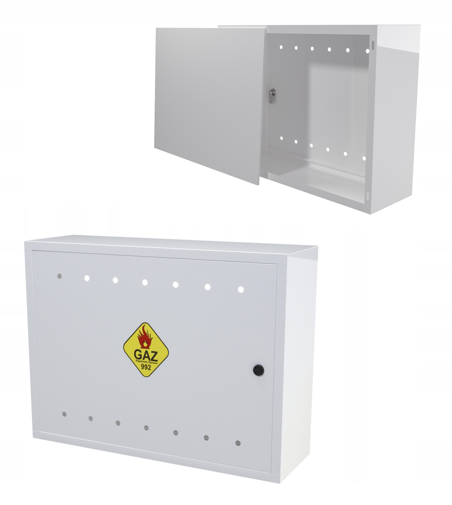 Plynová Skříňka 60x80x25 Bílá Se Zády