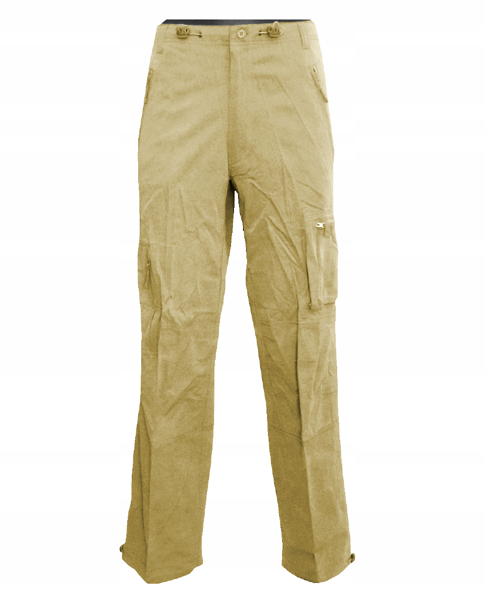 SPODNIE MĘSKIE MŁODZIEŻOWE DŁUGIE BOJÓWKI ROBOCZE BAWEŁNA BEŻOWE L 176