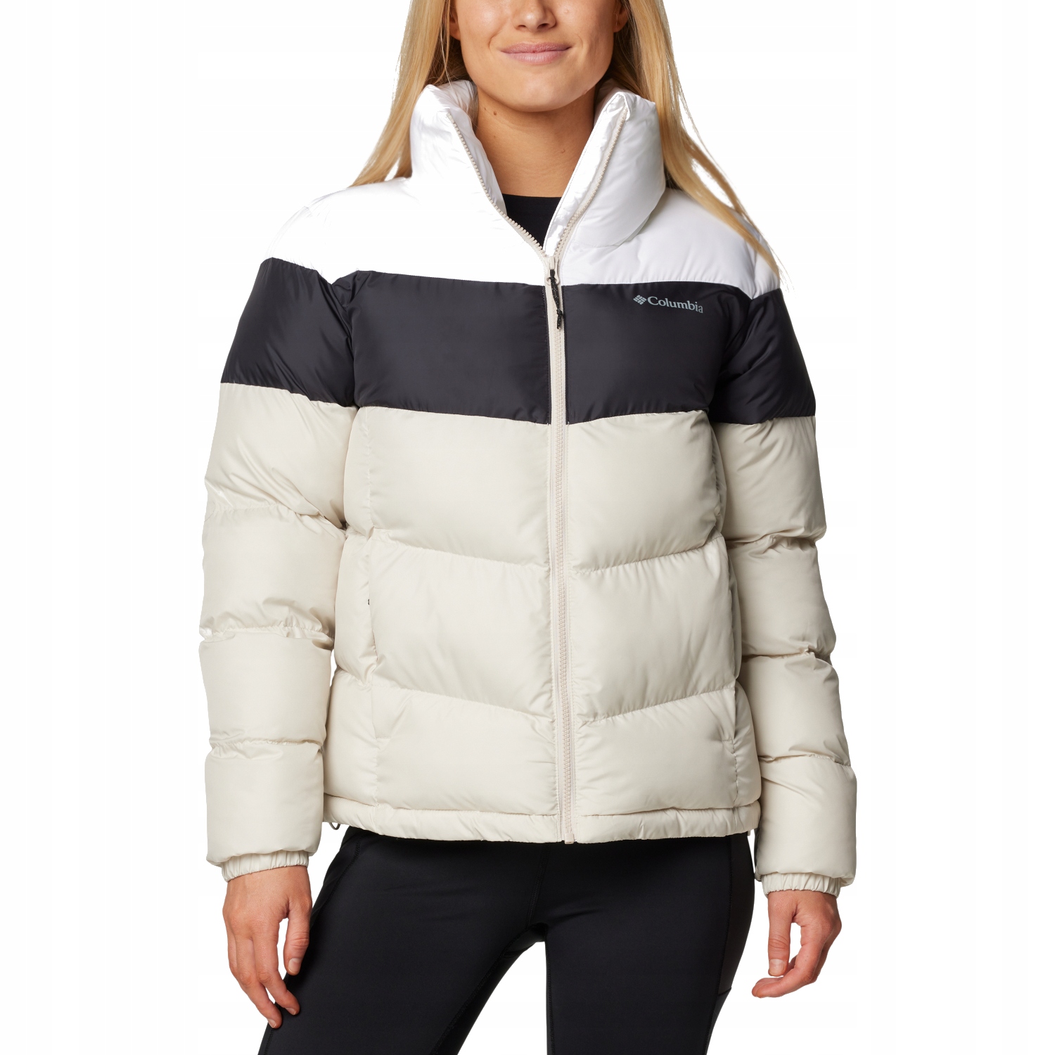 Columbia Puffect II Colorblock Jacket [L] Dámská bunda Polyester Béžová