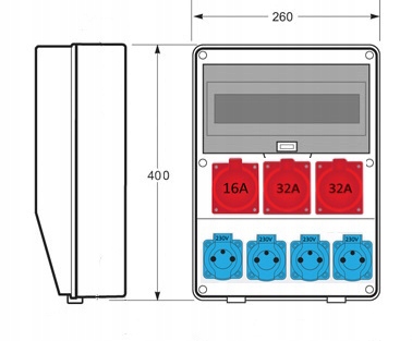 Rozdzielnica elektr rozdzielnia F3W + przewód Kod producenta RBS F3WP