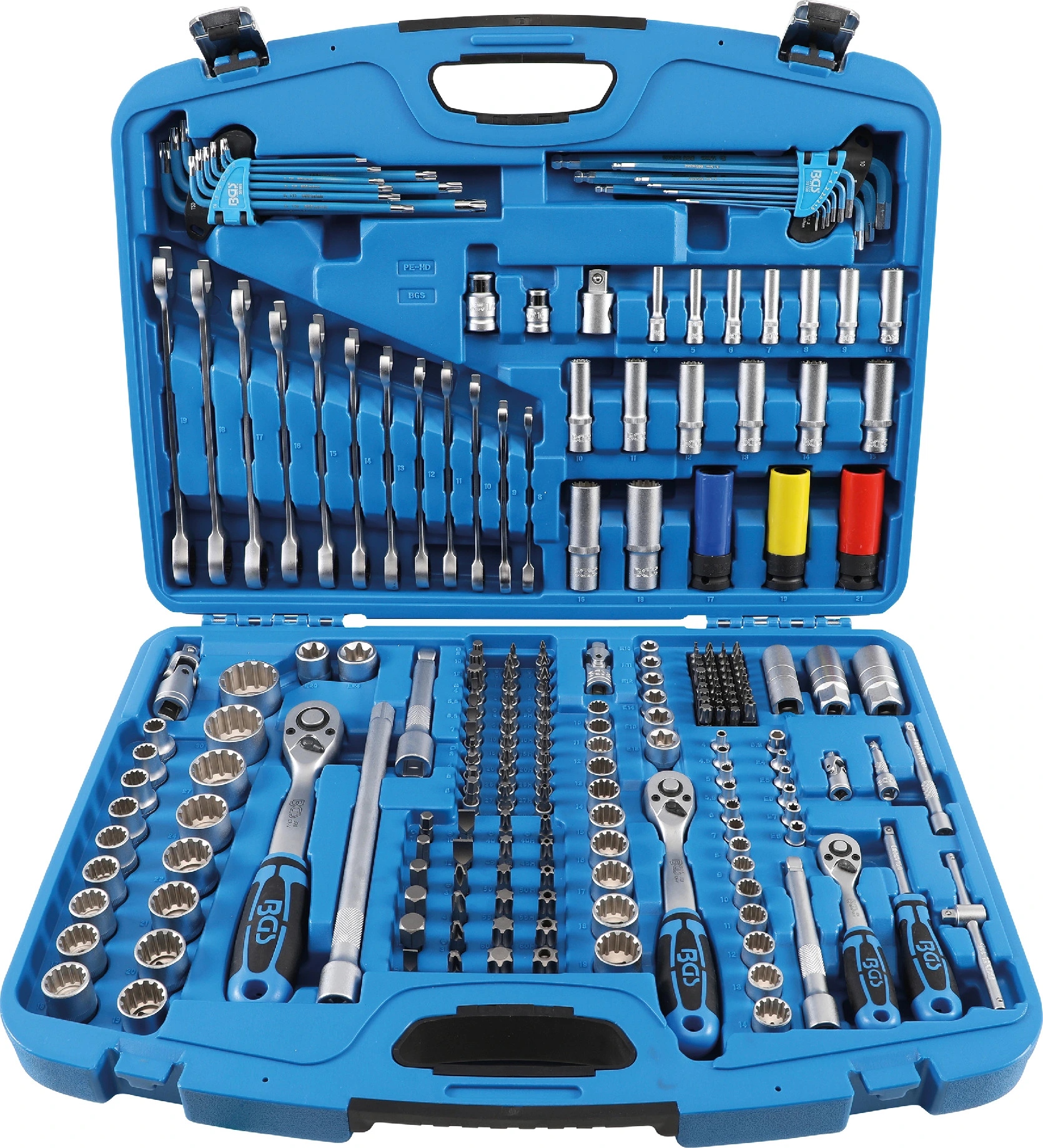 Bgs 2290,Goľa sada Gear Lock 6,3 mm (1/4")/10 mm (3/8")12,5 mm (1/2") 218ks