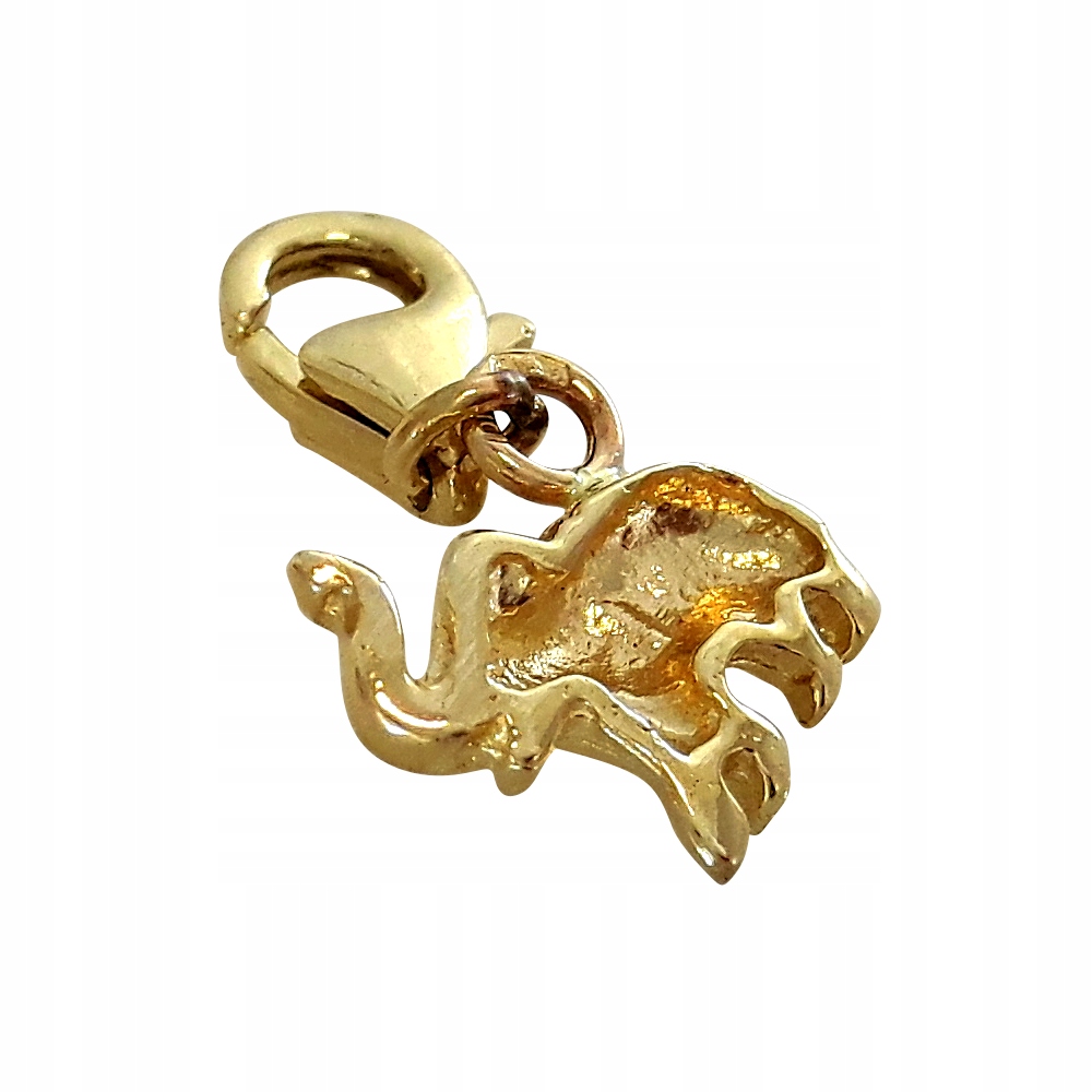CHARMS SŁONIK SŁOŃ TRĄBA NA SZCZĘŚCIE ZŁOTO 333 Cechy nie zawiera niklu