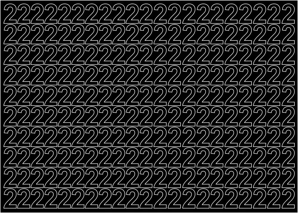 

Zestaw samoprzylepnych cyfr 2 dwójka 3cm 210szt