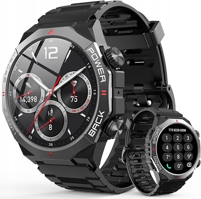 Rainpal Smartwatch pánske športové hodinky s monitorom srdcového tepu, remienok, modrá farba