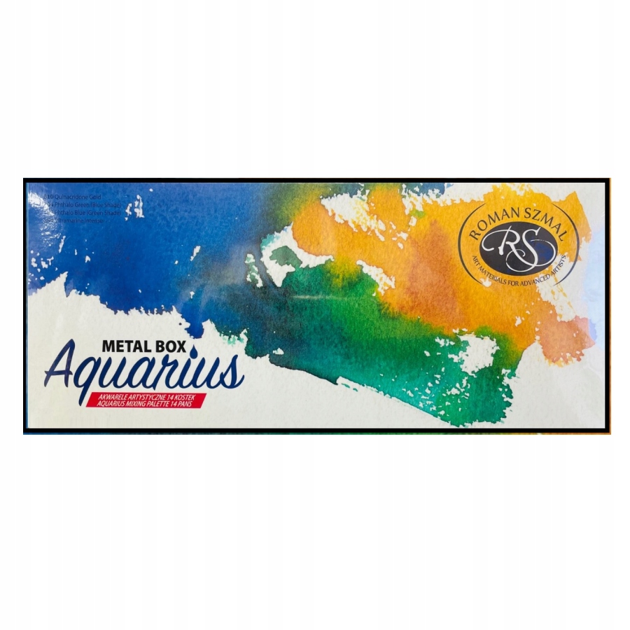 Akvarely v kostkách Aquarius 14 kostek v kovovém pouzdro