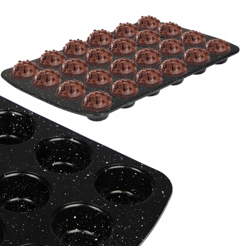 

Forma Do Pieczenia Muffinek Czarna Duża 24szt