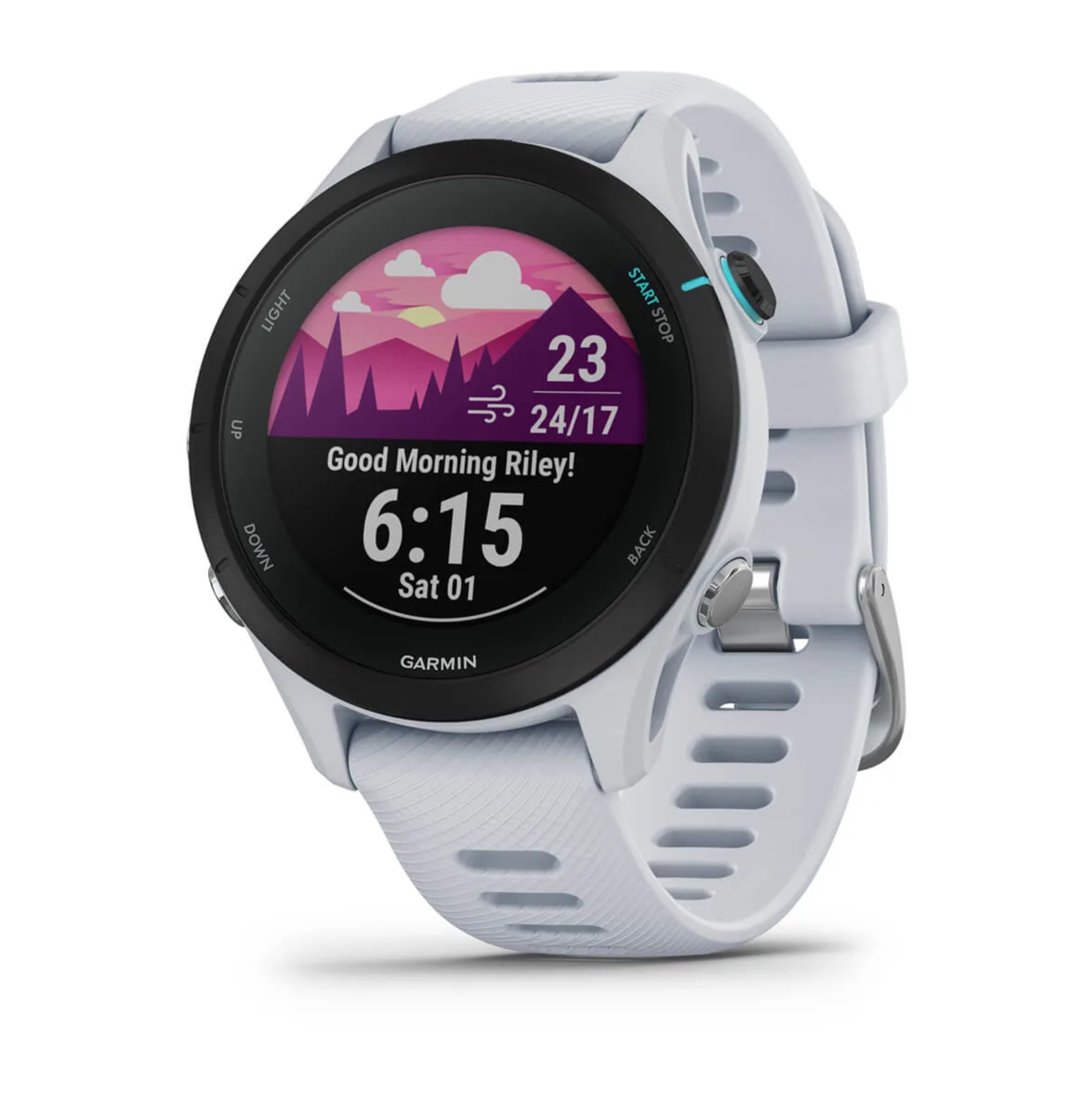 Garmin Forerunner 255s Music smartwatch zegarek biały mleczny