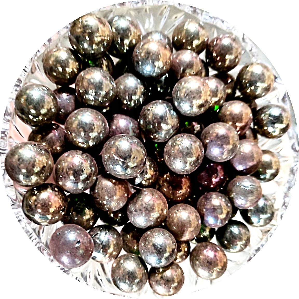 Zlaté Skleněné Kuličky Obklopující Zahradu Akvárium Staré Starožitné Zlato 24 Kg