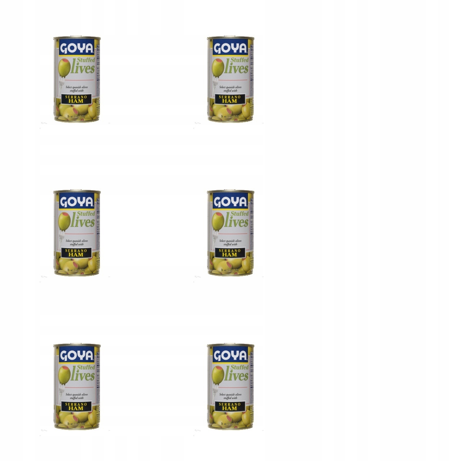 6x 350g Goya oliwki nadziewane szynką serrano Zgrzewka