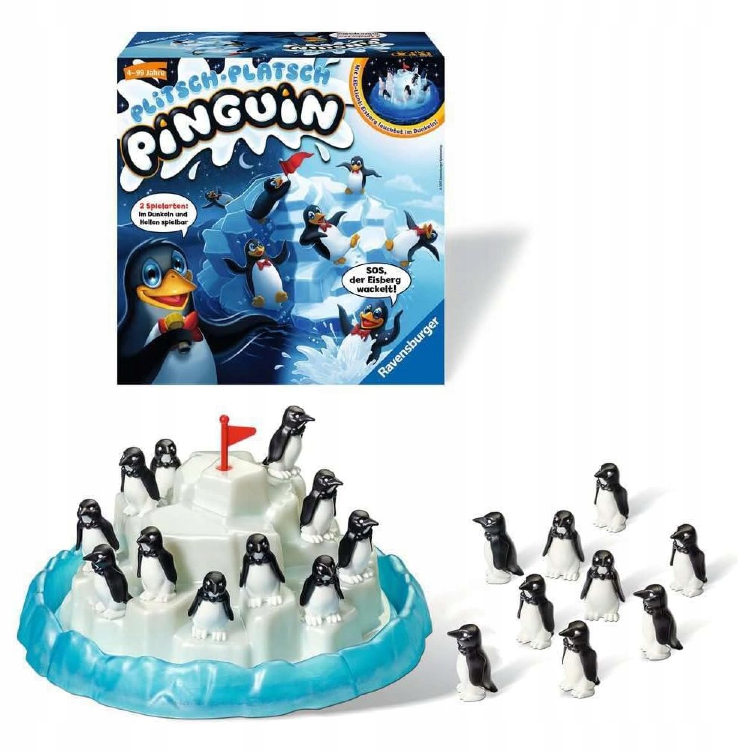 Gra Planszowa Plitsch-Platsch Pinguin Ravensburger Wersja Niemiecka