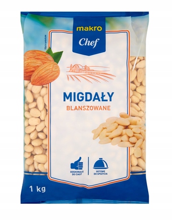 Metro Chef Blanšírované mandle 1 kg, ideální pro pečení