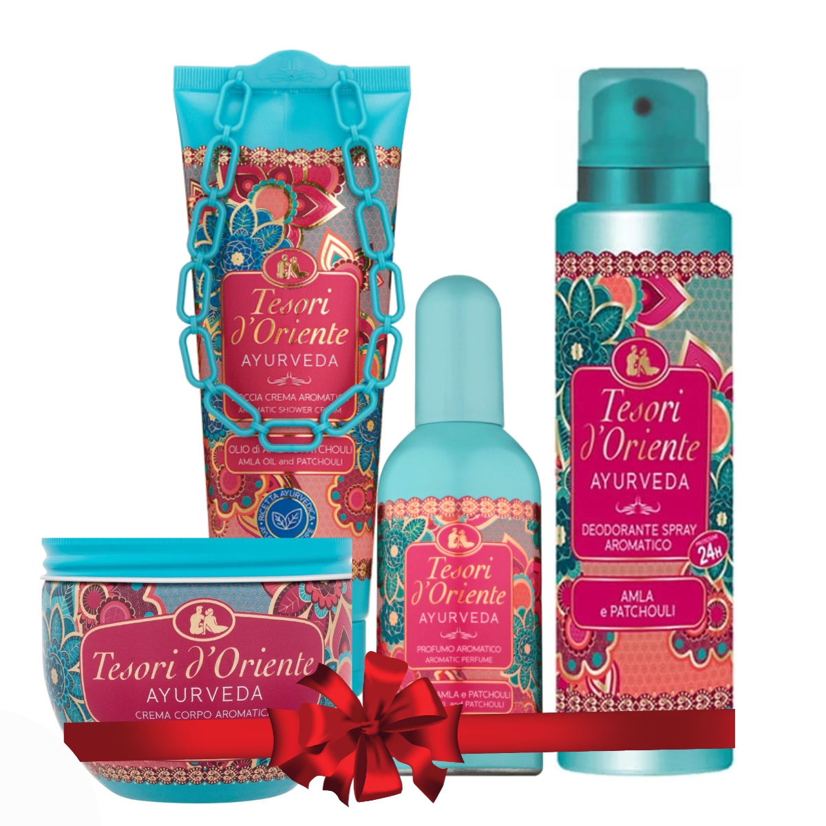 Tesori zestaw Ayurveda perfumy, dezodorant, żel do kąpieli, krem do ciała