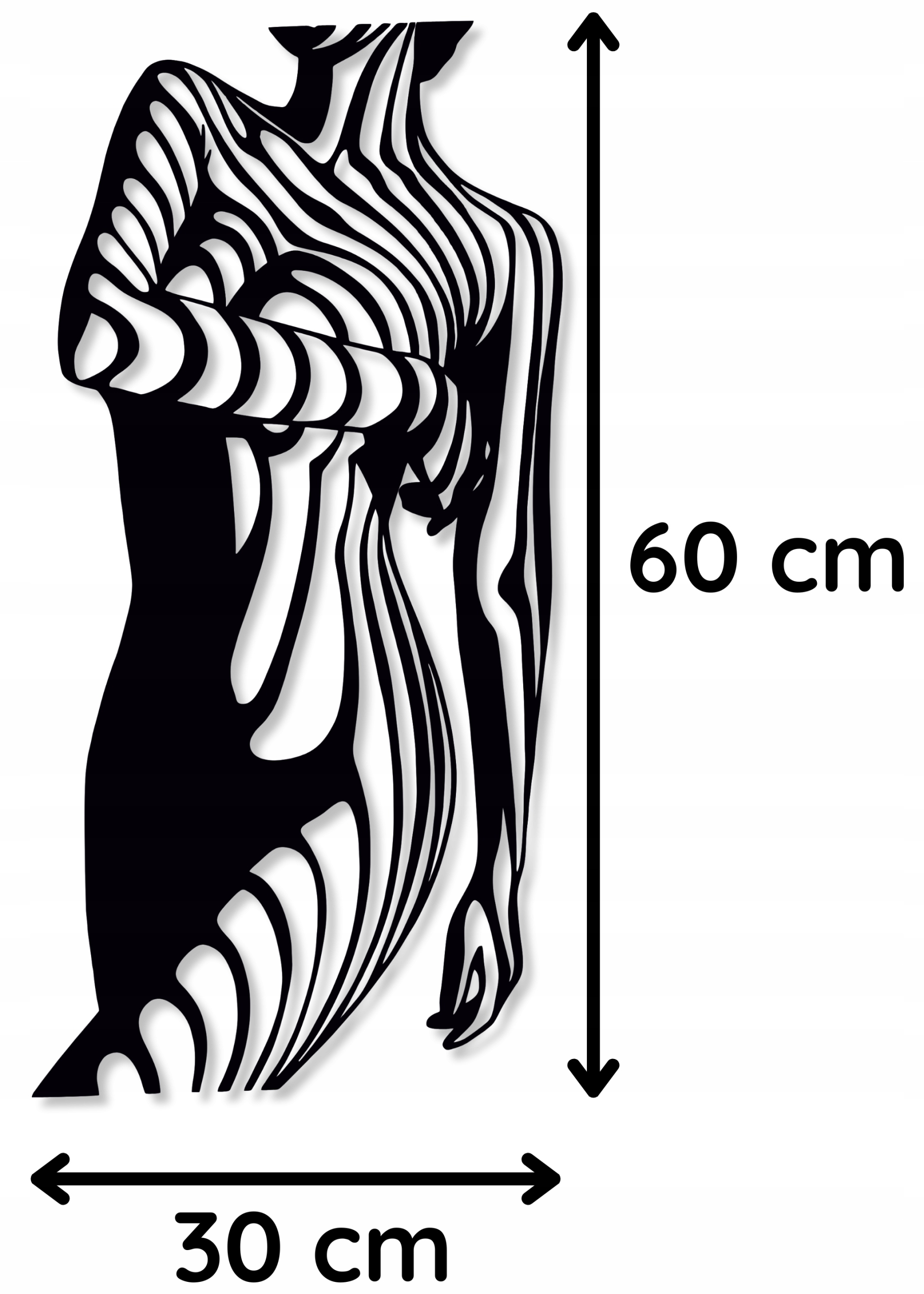 DREWNIANA DEKORACJA ŚCIENNA DO KUCHNI POSTAĆ OBRAZ Szerokość produktu 30 cm