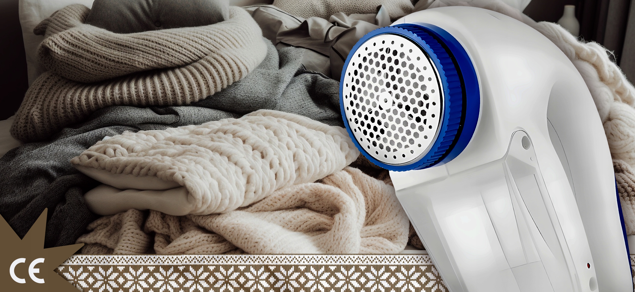 GOLARKA SIECIOWA DO UBRAŃ KANAPY SWETRÓW TAPICERKI MODEL DUŻA MOC Załączone wyposażenie pojemnik