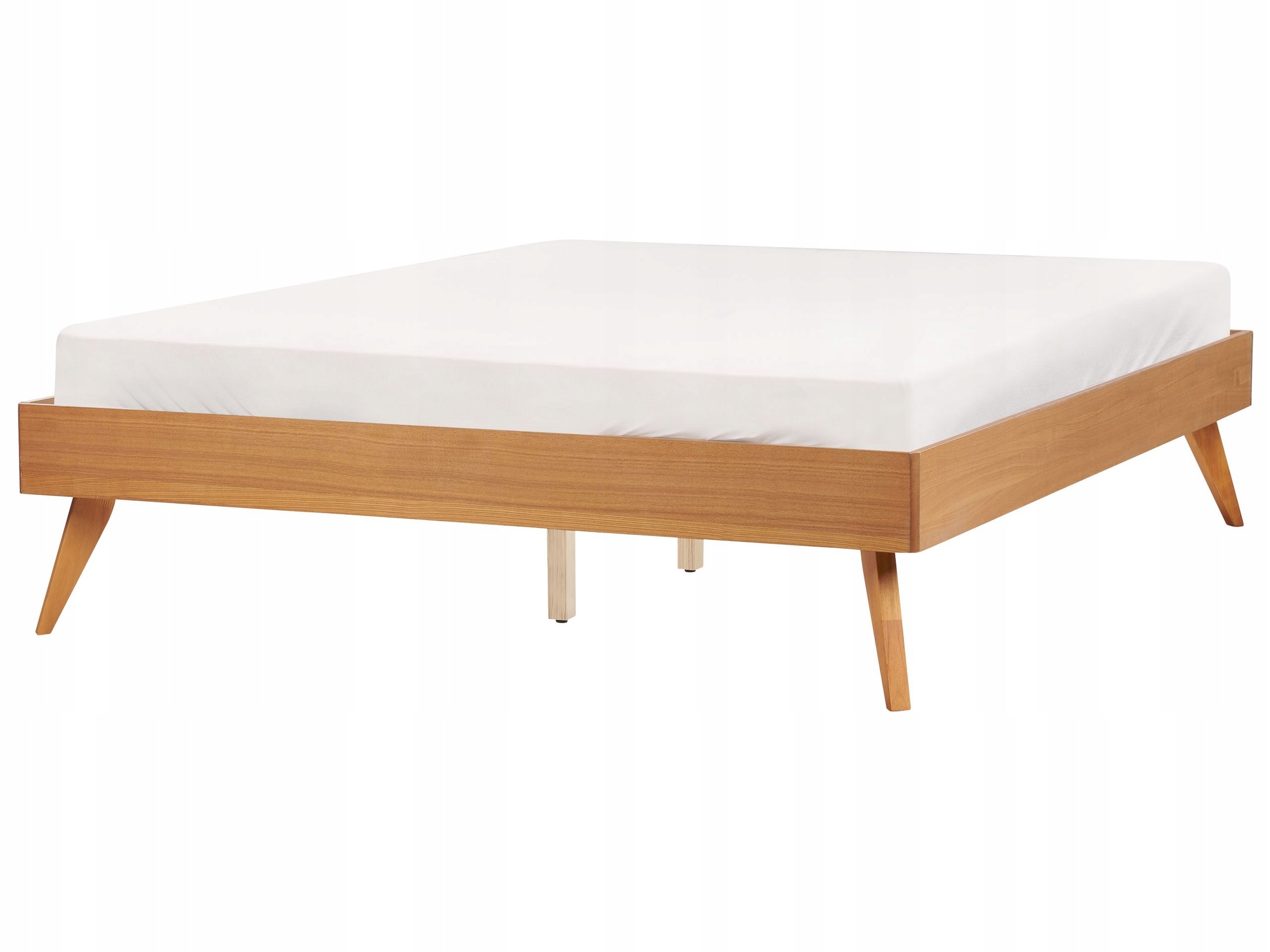 Łóżko Mdf ze stelażem 120 x 200 cm jesion jasny