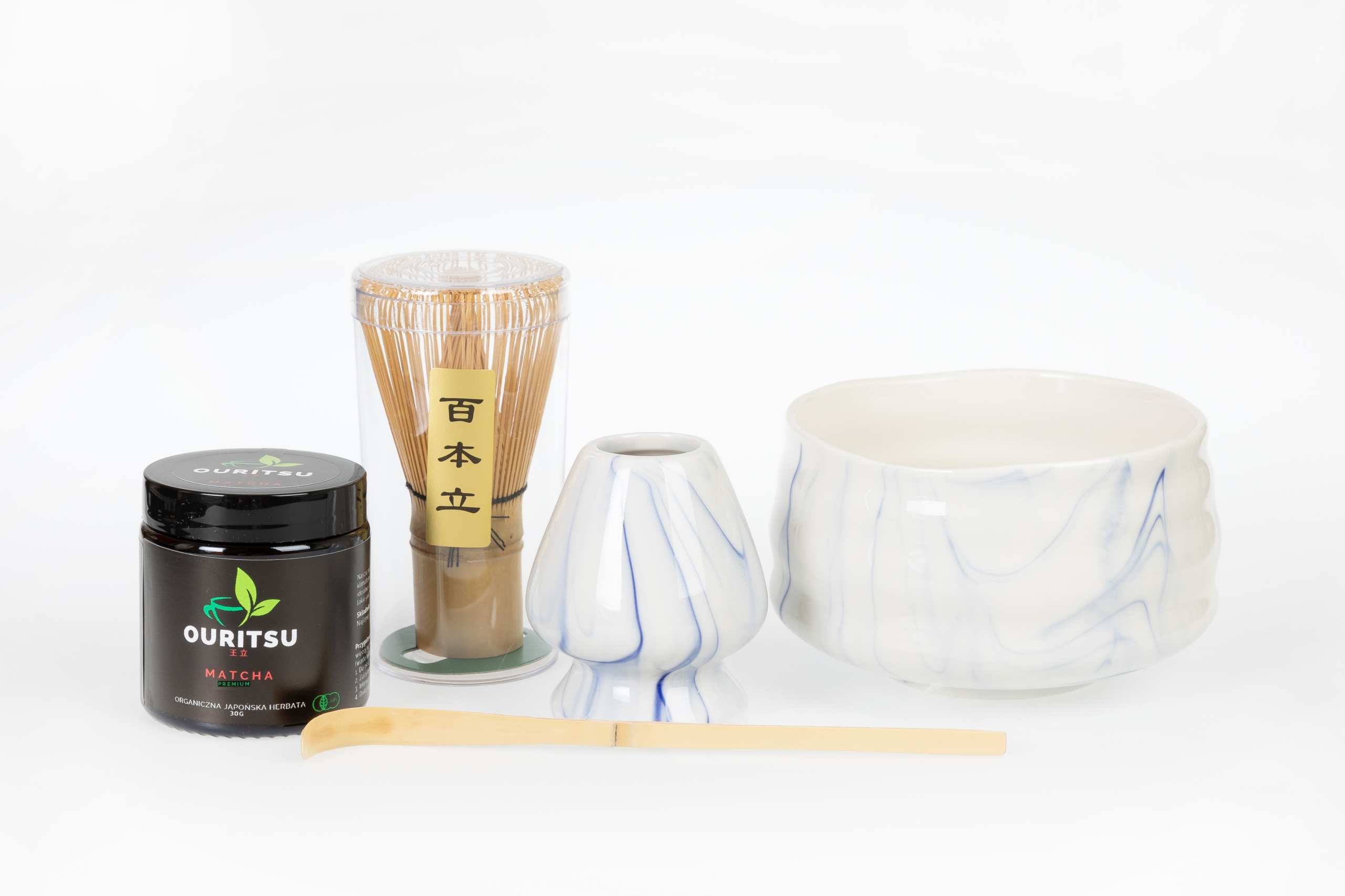 Levně Ao Sada Matcha Premium 30 g Chasen Chashaku Matchawan Podstavec