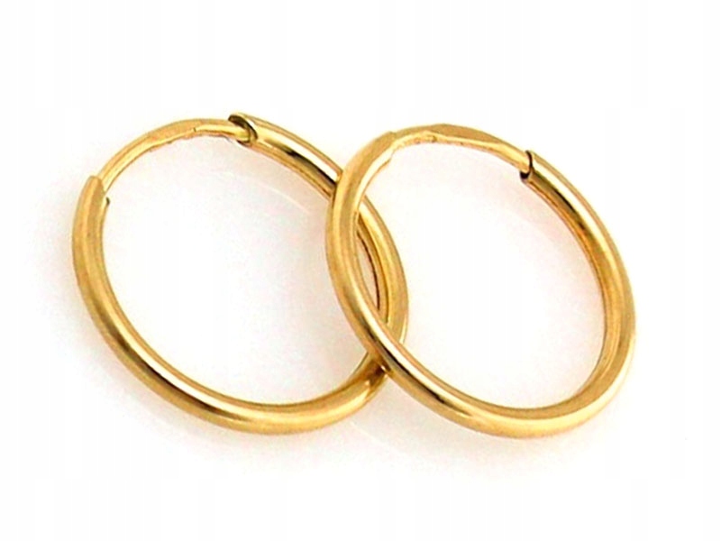 

Złote kolczyki kółka 333 kółeczka 14mm 0.31g