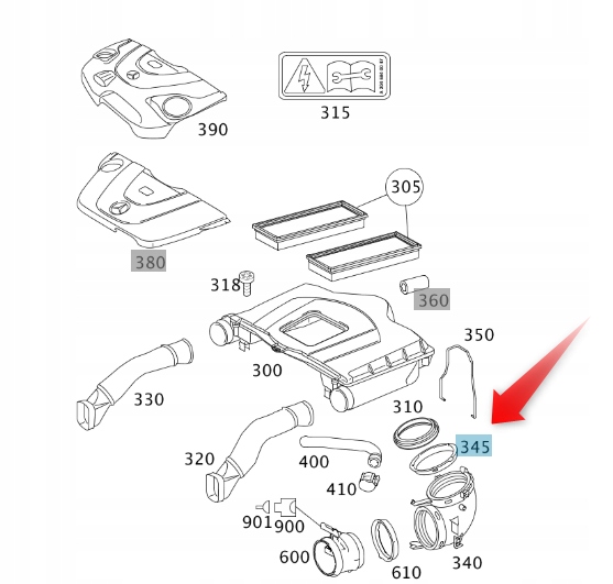 Těsnění Přívodu Vzduchu Mercedes A2731410780