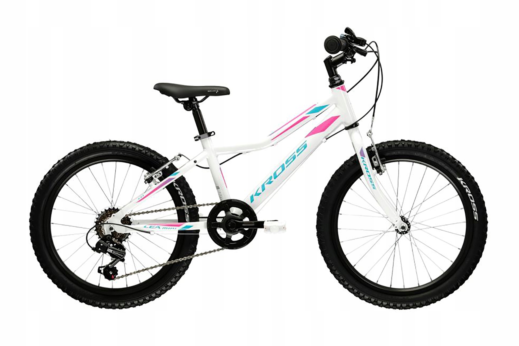 Rower Kross 20" D Lea Mini 1.0 biało-niebiesko-róży połysk 2026