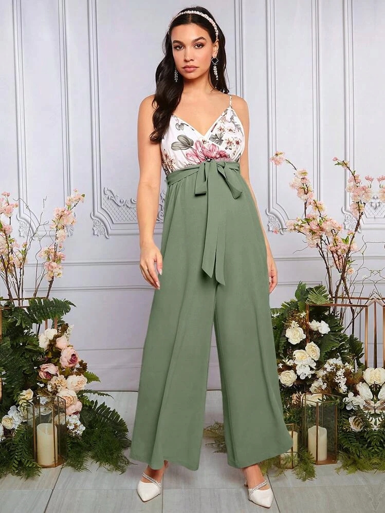 SHEIN ZIELONY KOMBINEZON PASEK (S)