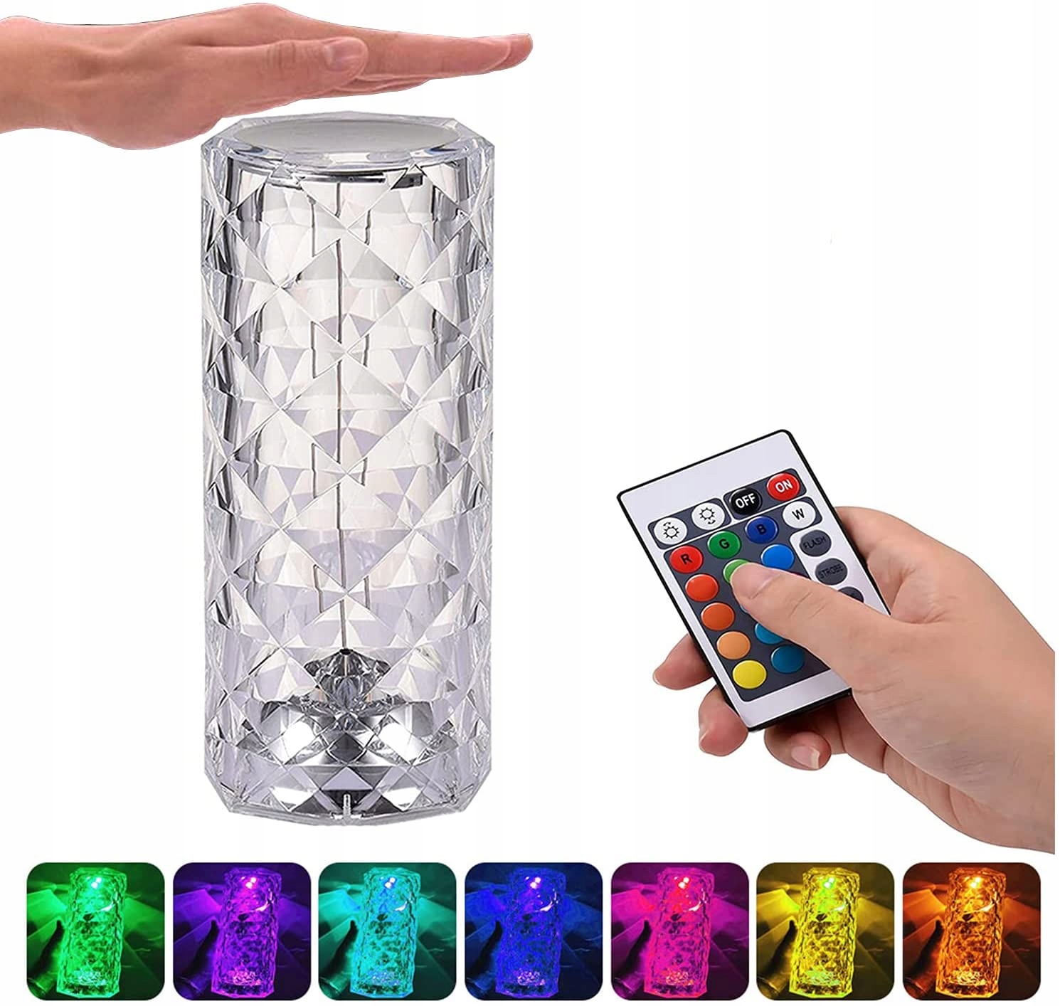 

Lampa Kryształowa Stołowa Dotykowa Nocna 16