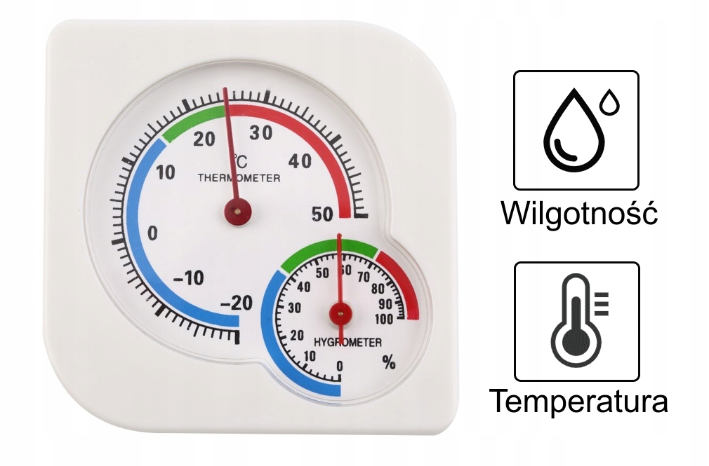 os ANALOGOWY HIGROMETR TERMOMETR WILGOTNOŚCIOMIERZ V3 Rodzaj termohigrometr
