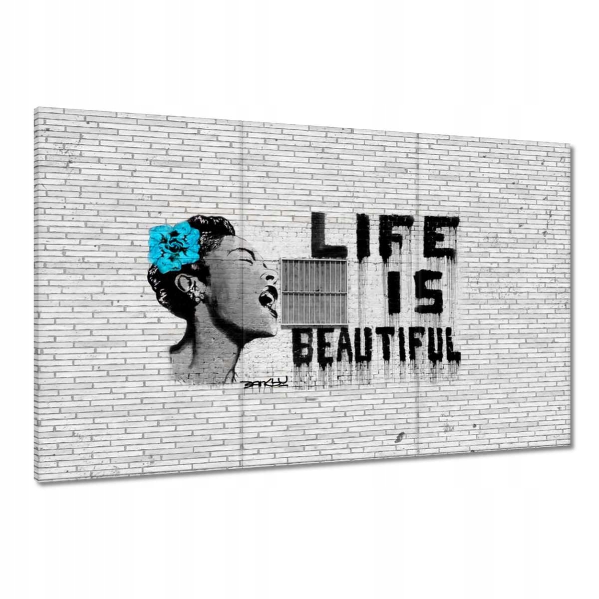Obrazy 120x80 Banksy Life jsou krásné