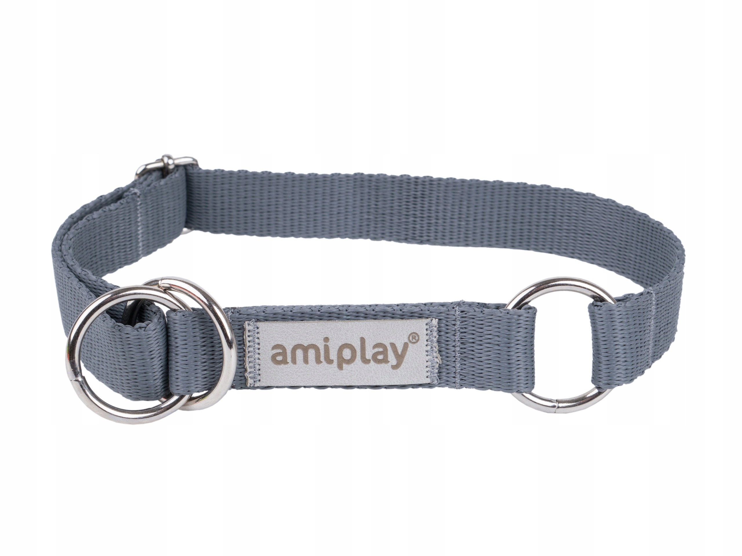

Obroża nylon półzaciskowa Amiplay Samba - M Szary