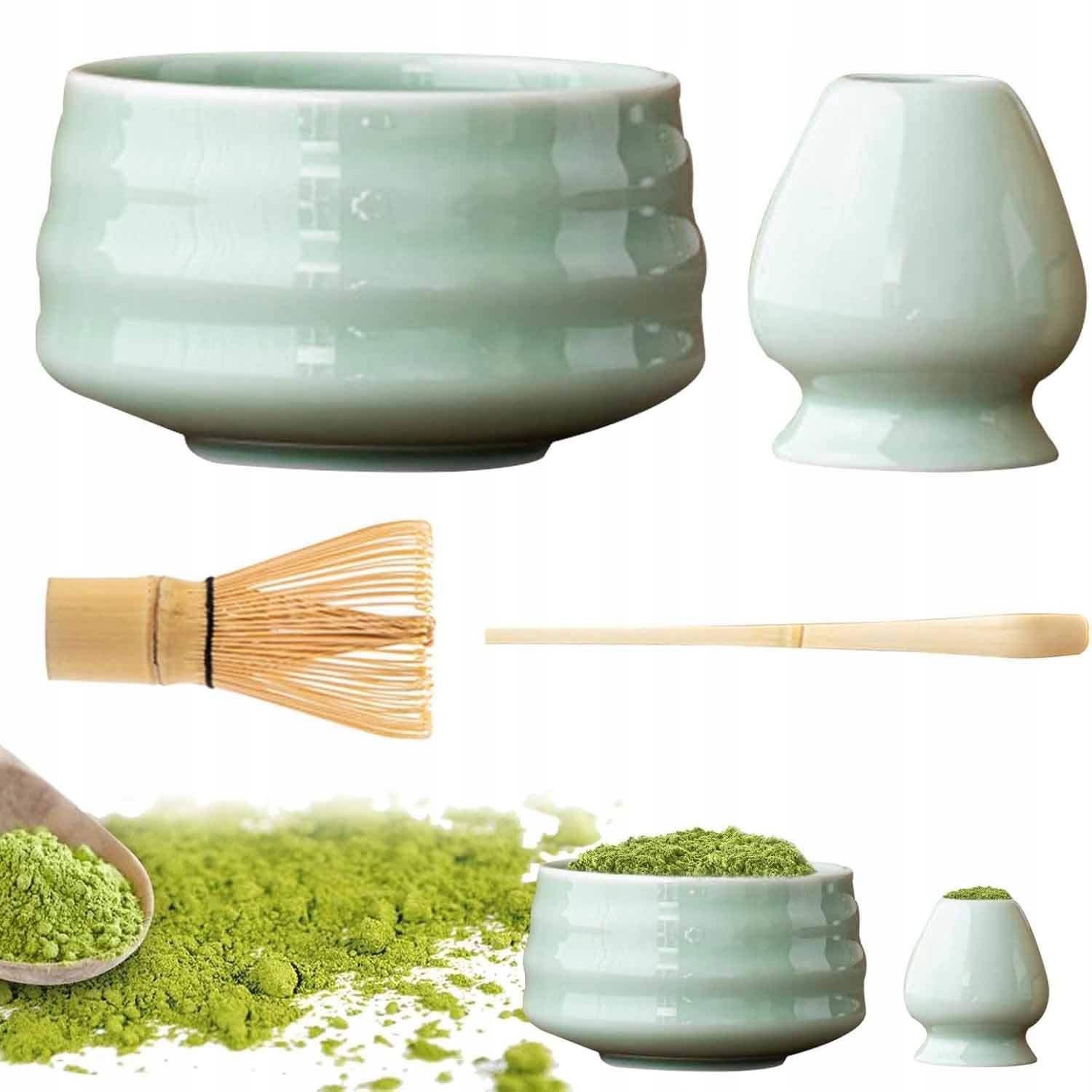 Levně Dárkový K Čaji Matcha Šálek Metla Podstavec Lžička 4KS