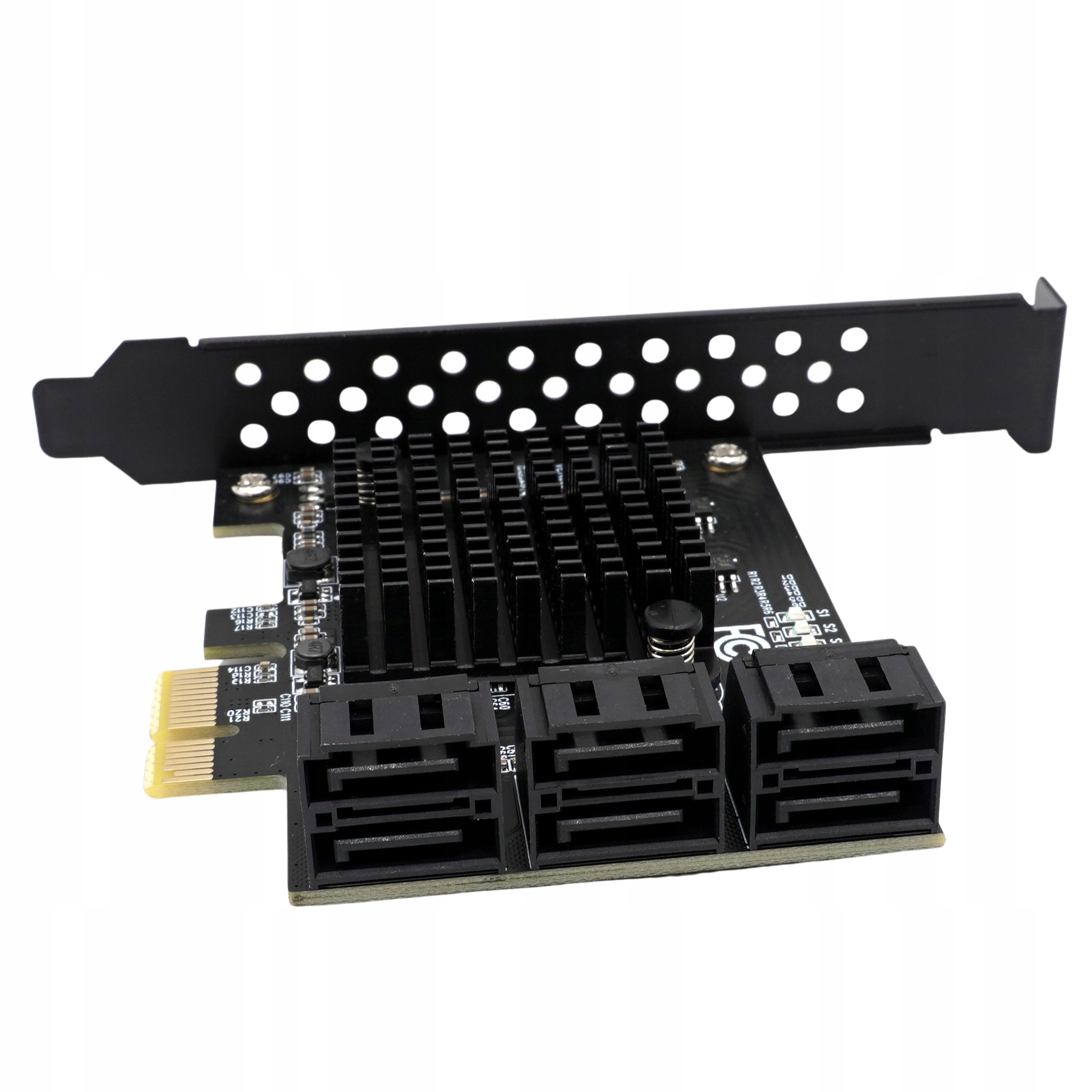 Karta adaptér pro Pc PCIe 1X na 6x Sata 3.0 Serial Ata až 6Gb/s
